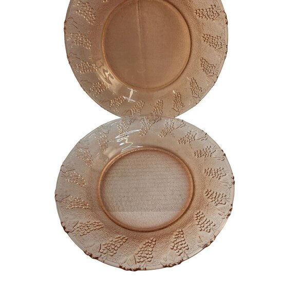 KIG Indonesia, Depression Pink Glass Serving Bowl, Salad, Fruit Harvest Grape S - Picture 6 of 8